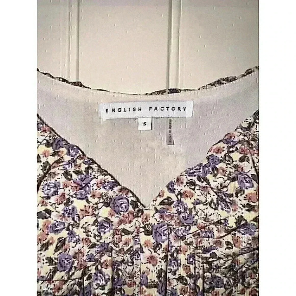 English Factory Women’s Floral Ruffle Sleeve Maxi Dress Siza Small - Picture 3 of 7